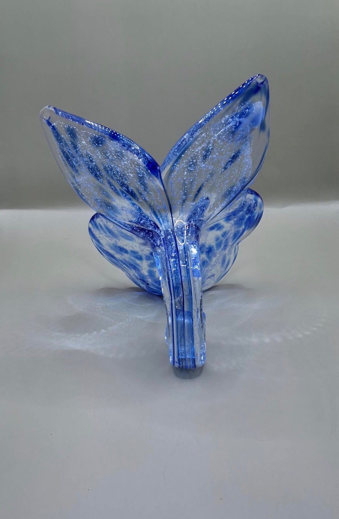 Blue Murano Lily Glass Flower