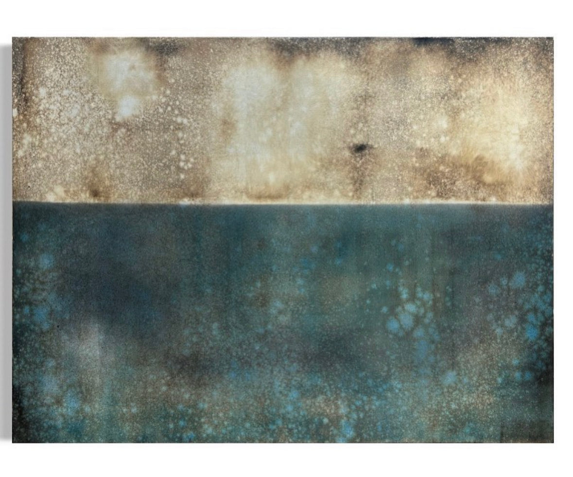 Art Untitled (15) 30"x40" (Tan/Blue Washed)