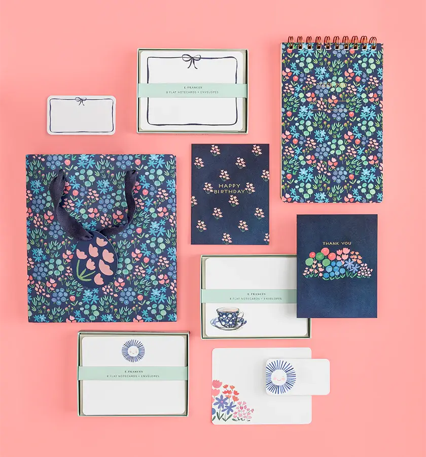 E. Frances Paper - Navy Bow Little Notes® – Boxed Set of 85 Mini Notecards