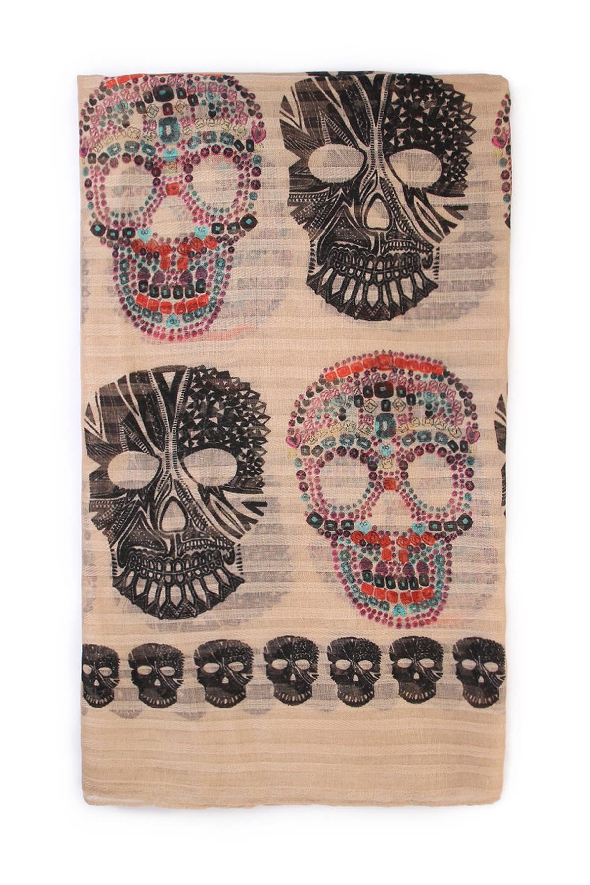 OBLONG SUGAR SKULL SCARF