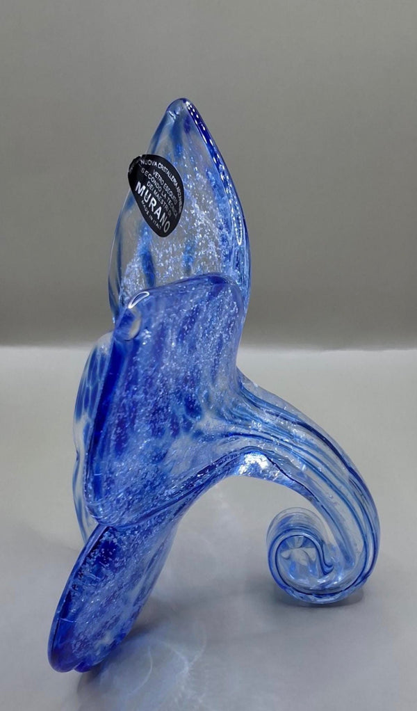 Blue Murano Lily Glass Flower