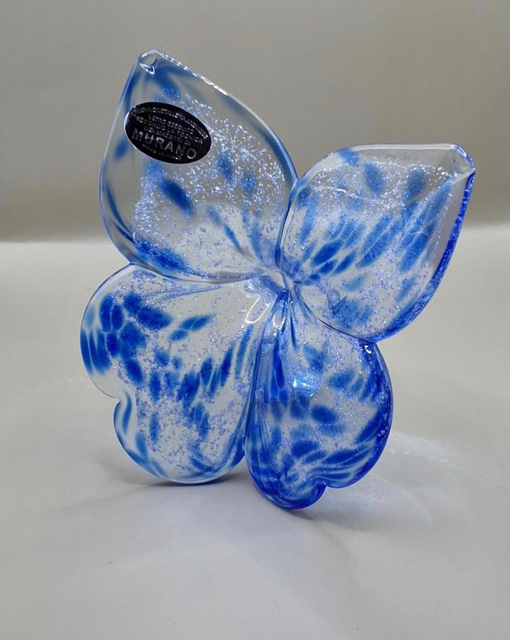 Blue Murano Lily Glass Flower