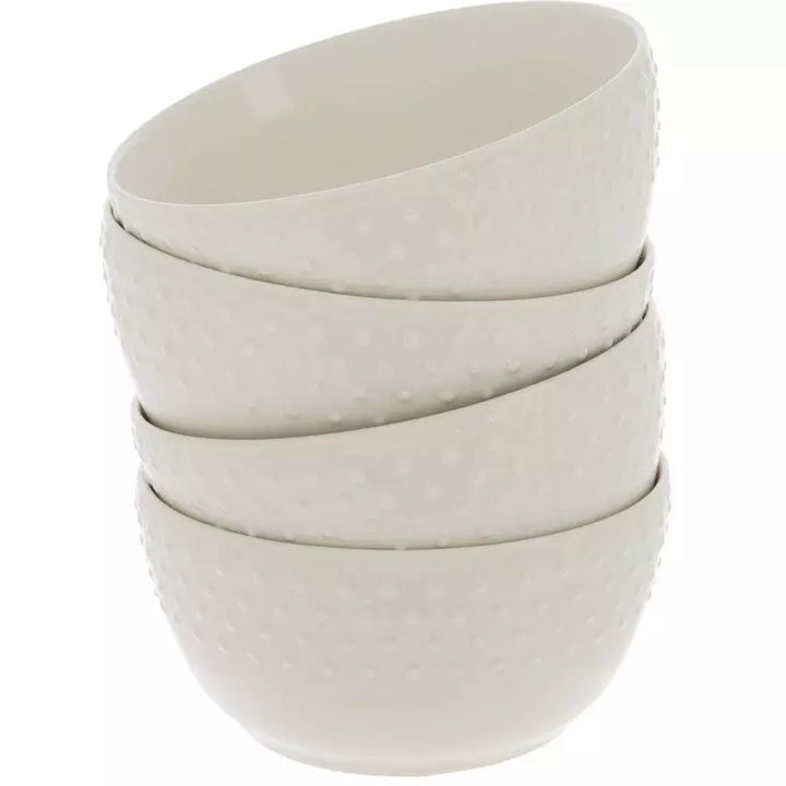 White Maison Blanc Hobnail Bowls