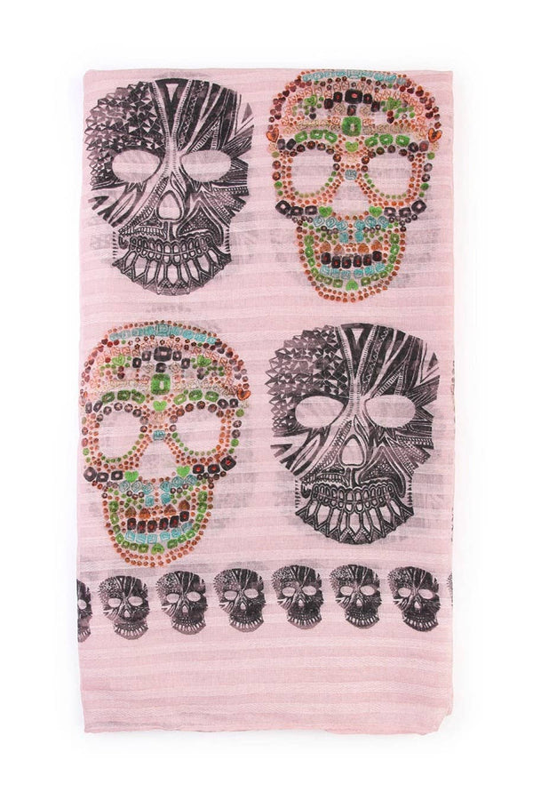 OBLONG SUGAR SKULL SCARF