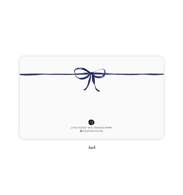 E. Frances Paper - Navy Bow Little Notes® – Boxed Set of 85 Mini Notecards